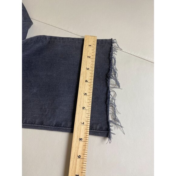 Mother The Hustler Ankle Fray Jeans Gray Size 28 Lightning Up lantern 25" inseam - Picture 9 of 16